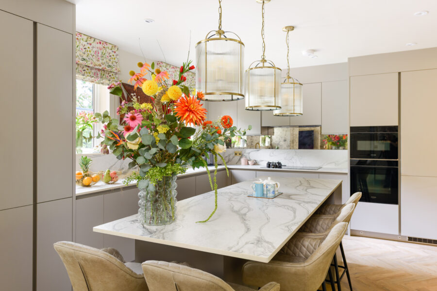 Open plan living in a family home.