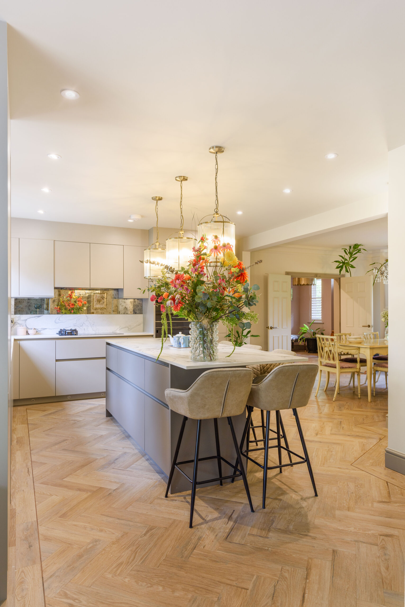 Open plan kitchen design for modern family living